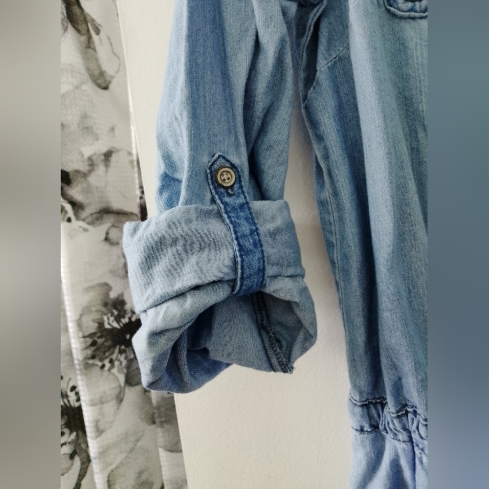 Sonoma Light Blue Chambray Shirt Dress - Picture 3 of 5